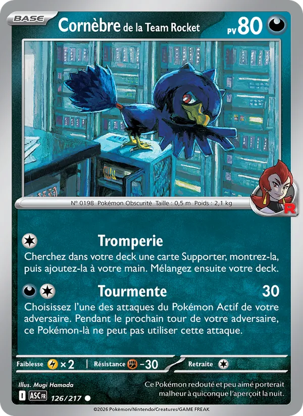 Carte Cornèbre de la Team Rocket 126/217 – Héros Transcendants