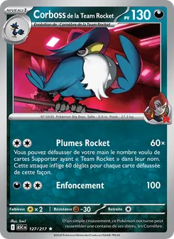 Carte Corboss de la Team Rocket 127/217 – Héros Transcendants