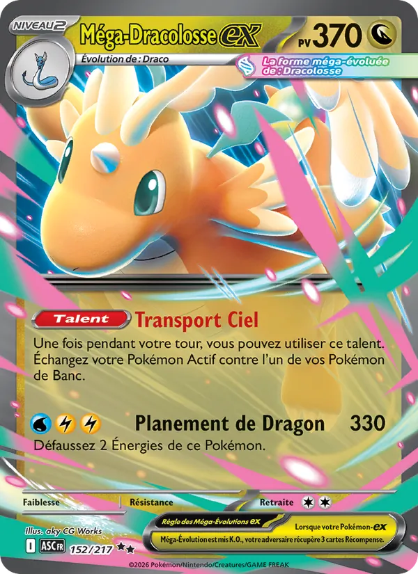 Carte Méga-Dracolosse-ex 152/217 – Héros Transcendants