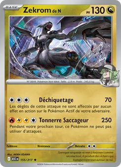 Carte Zekrom de N 155/217 – Héros Transcendants