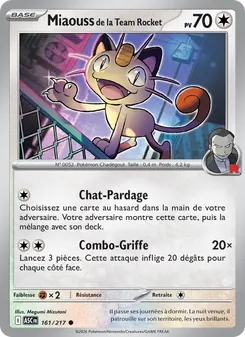 Carte Miaouss de la Team Rocket 161/217 – Héros Transcendants