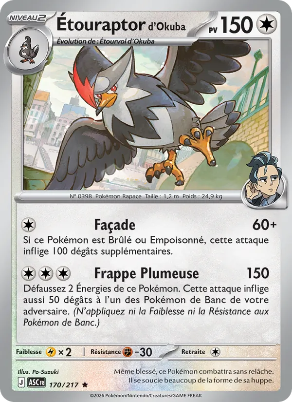 Carte Étouraptor d'Okuba 170/217 – Héros Transcendants