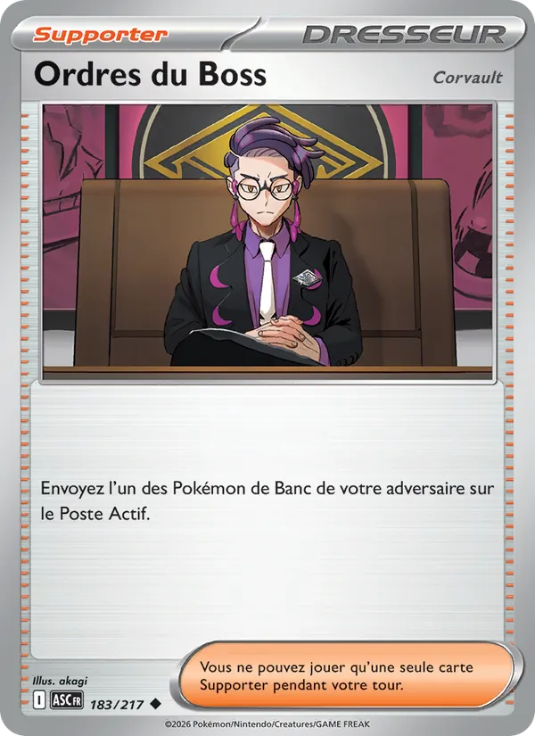 Carte Ordres du Boss 183/217 – Héros Transcendants