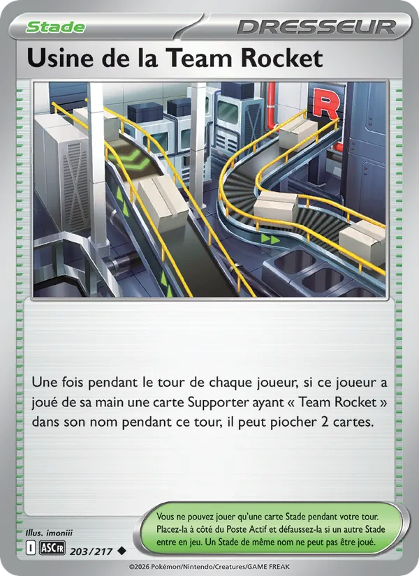 Carte Usine de la Team Rocket 203/217 – Héros Transcendants
