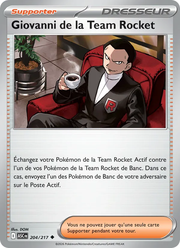 Carte Giovanni de la Team Rocket 204/217 – Héros Transcendants