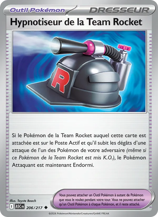 Carte Hypnotiseur de la Team Rocket 206/217 – Héros Transcendants