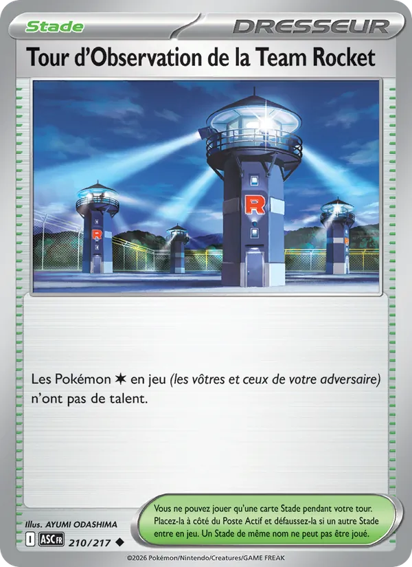 Carte Tour d'Observation de la Team Rocket 210/217 – Héros Transcendants