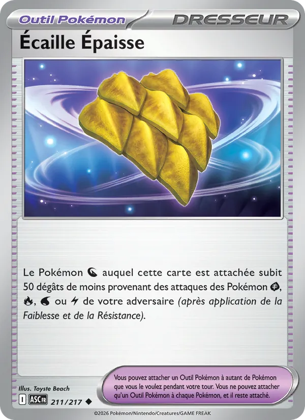 Carte Écaille Épaisse 211/217 – Héros Transcendants