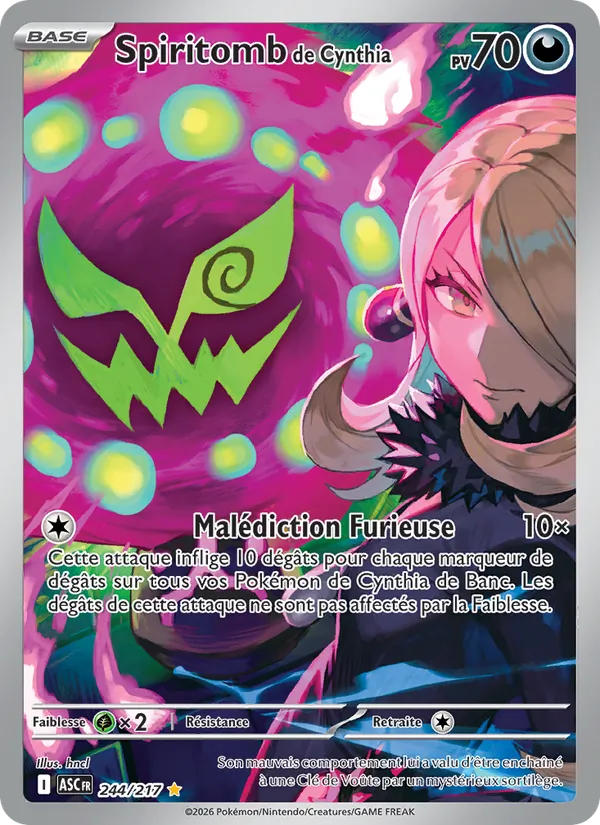 Carte Spiritomb de Cynthia 244/217 – Héros Transcendants