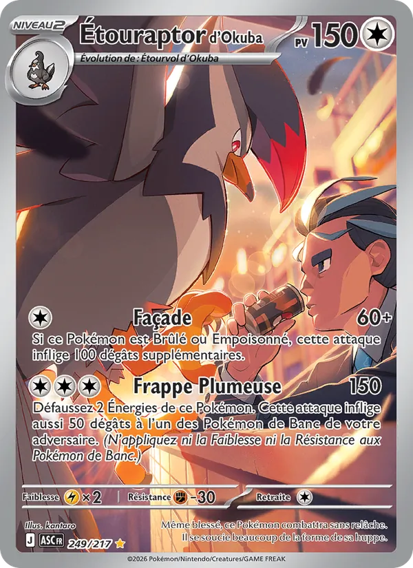 Carte Étouraptor d'Okuba 249/217 – Héros Transcendants