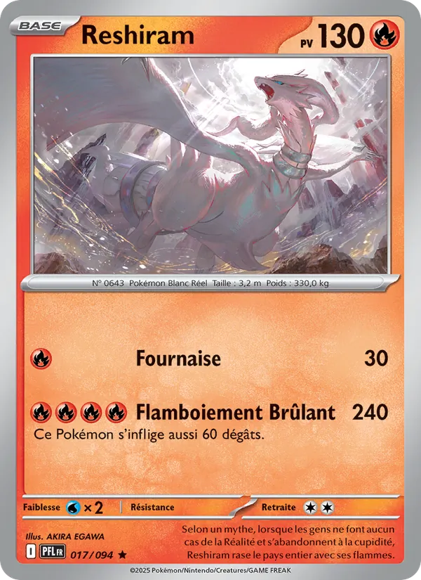 Carte Reshiram 017/094 – Flammes Fantasmagoriques