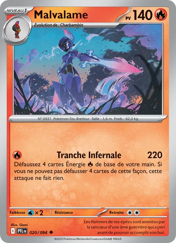 Carte Malvalame 020/094 – Flammes Fantasmagoriques