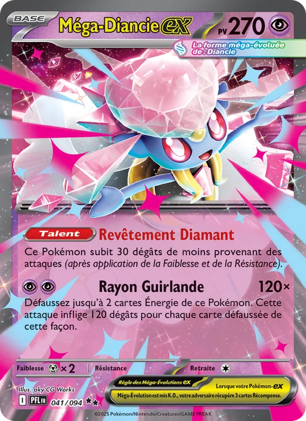 Carte Méga-Diancie-ex 041/094 – Flammes Fantasmagoriques