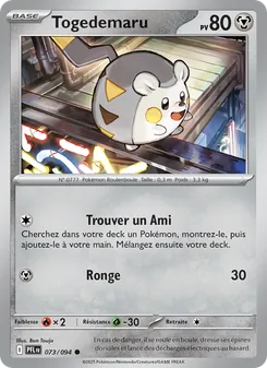 Carte Togedemaru 073/094 – Flammes Fantasmagoriques