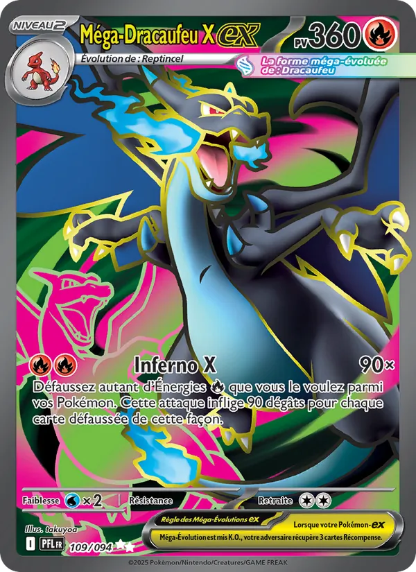Carte Méga-Dracaufeu X-ex 109/094 – Flammes Fantasmagoriques