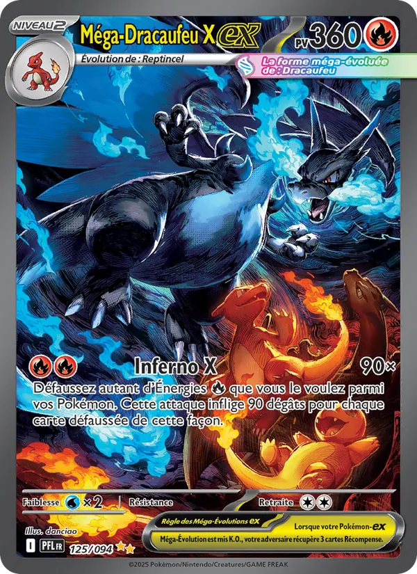 Carte Méga-Dracaufeu X-ex 125/094 – Flammes Fantasmagoriques