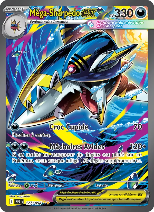 Carte Méga-Sharpedo-ex 127/094 – Flammes Fantasmagoriques