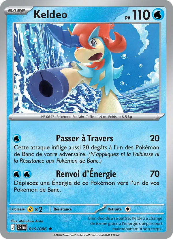 Carte Keldeo 019/086 – Chaos Ascendant