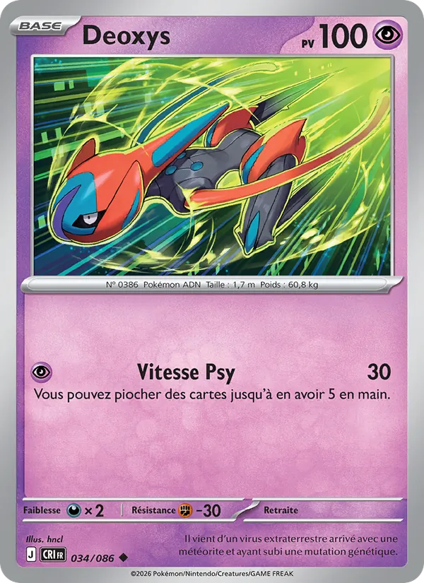 Carte Deoxys 034/086 – Chaos Ascendant