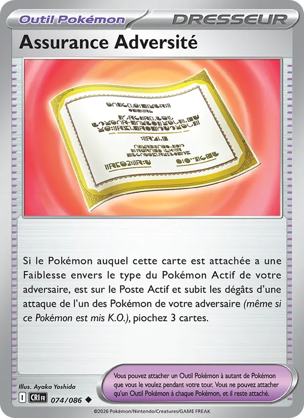 Carte Assurance Adversité 074/086 – Chaos Ascendant