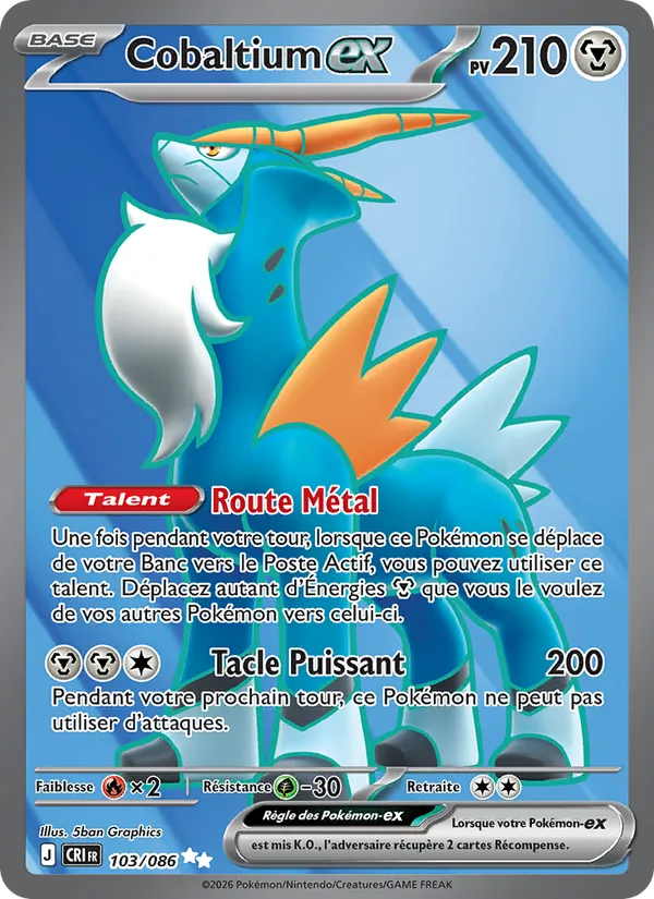 Carte Cobaltium-ex 103/086 – Chaos Ascendant