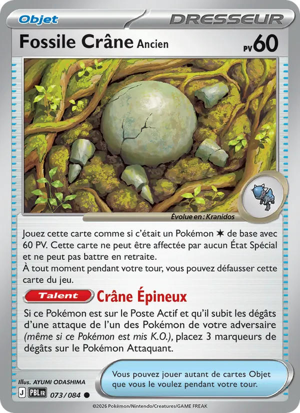 Carte Fossile Crâne Ancien 073/084 – Nuit Noire