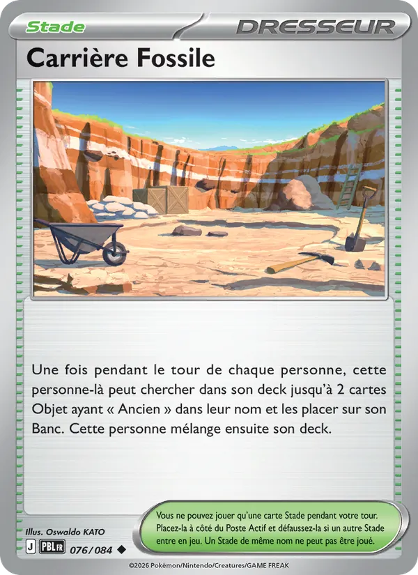 Carte Carrière Fossile 076/084 – Nuit Noire