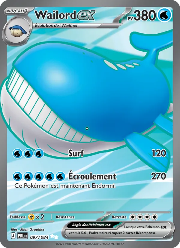 Carte Wailord-ex 097/084 – Nuit Noire
