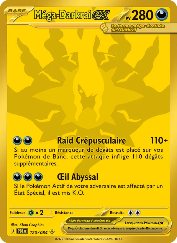 Carte Méga-Darkrai-ex 120/084 – Nuit Noire