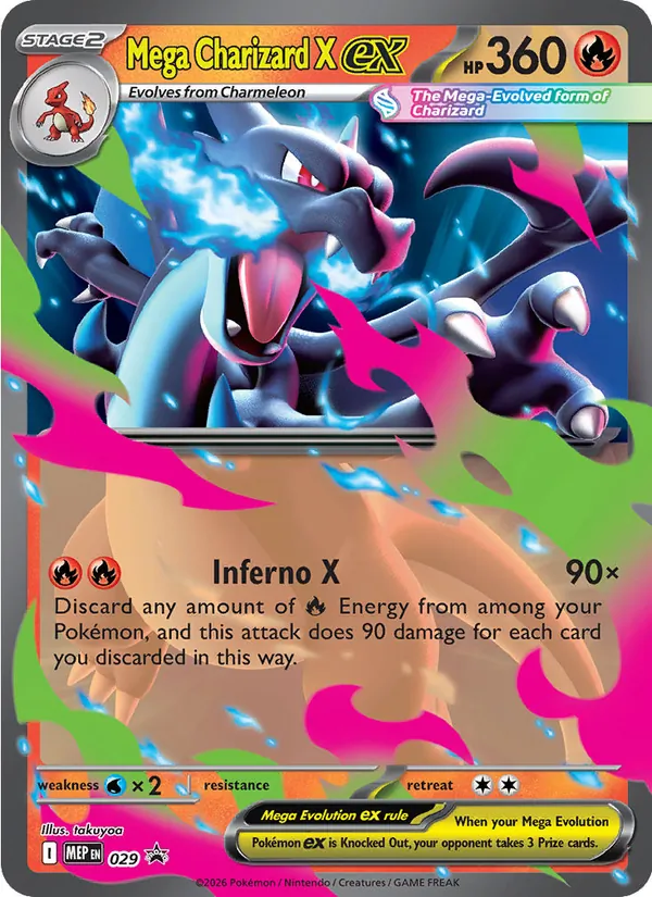 Carte Méga-Dracaufeu X-ex 029 – Promo ME