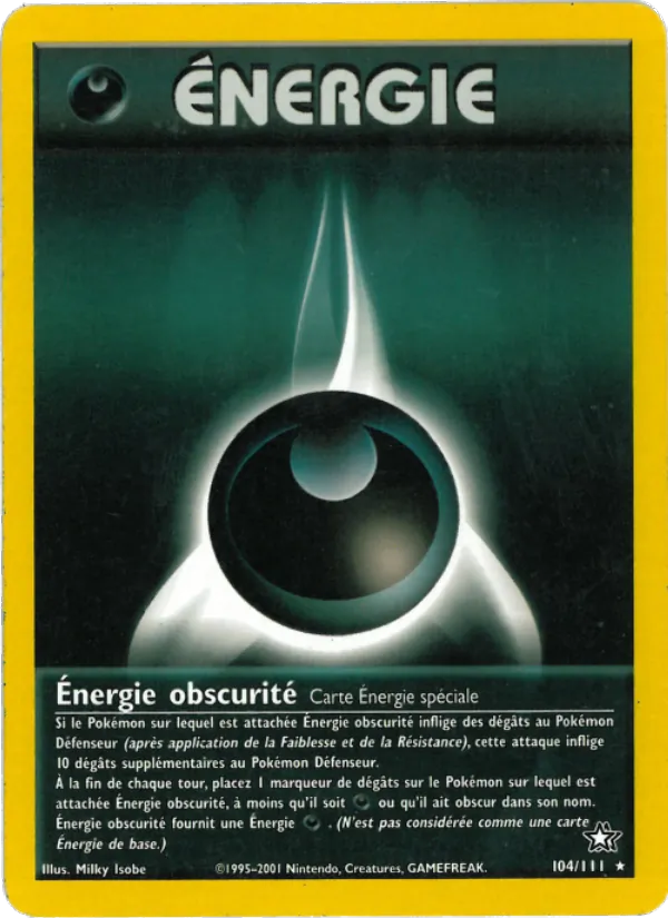 Carte Énergie obscurité 104/111 – Neo Genesis