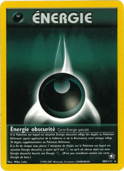 Carte Énergie obscurité 104/111 – Neo Genesis