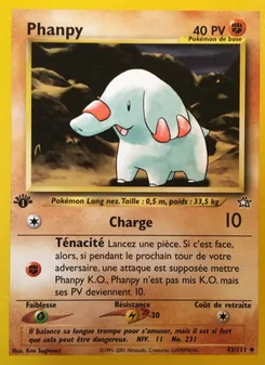 Carte Phanpy 43/111 – Neo Genesis