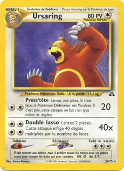 Carte Ursaring 34/75 – Neo Discovery