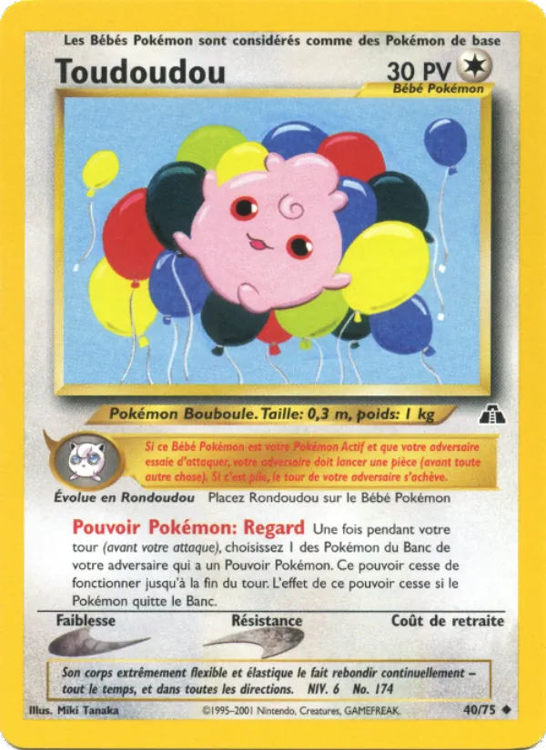 Carte Toudoudou 40/75 – Neo Discovery