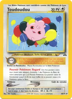 Carte Toudoudou 40/75 – Neo Discovery