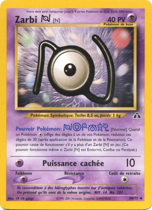 Carte Zarbi N 50/75 – Neo Discovery