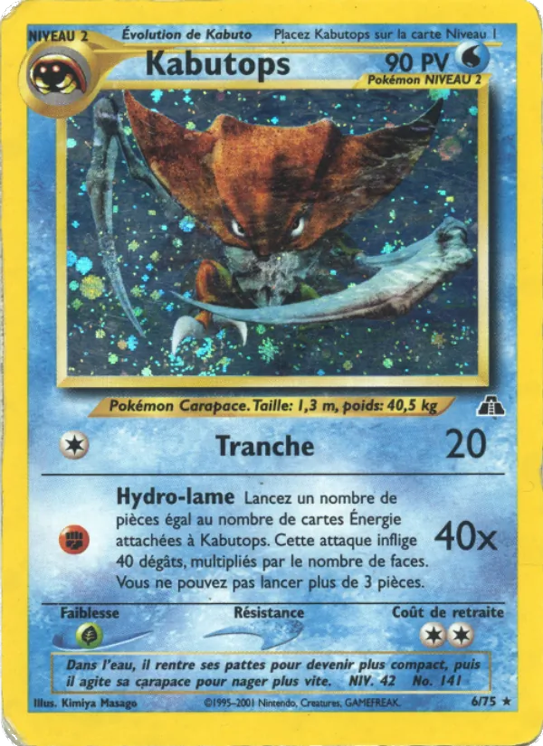 Carte Kabutops 6/75 – Neo Discovery