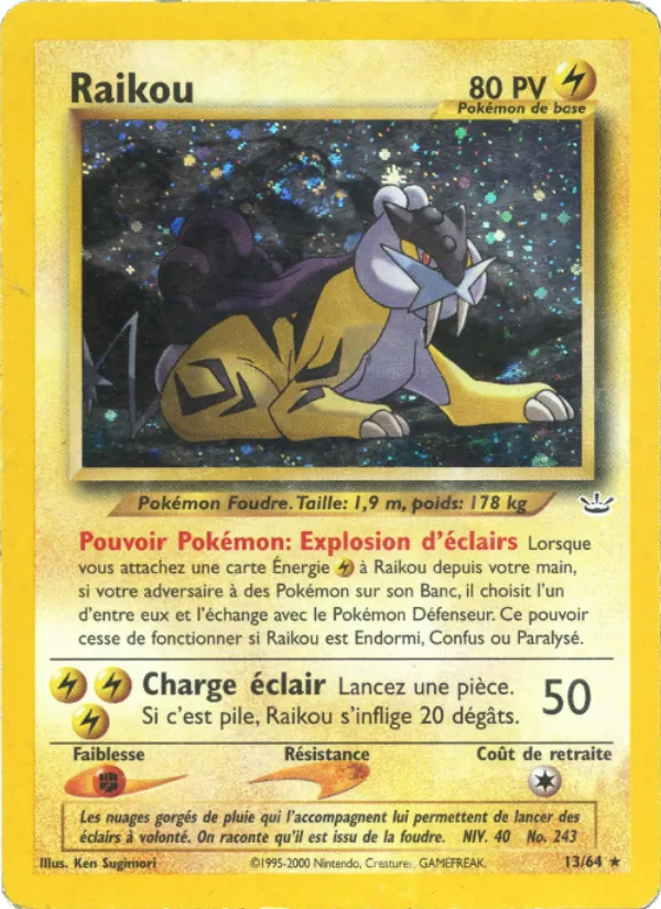 Carte Raikou 13/64 – Neo Revelation