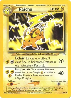 Carte Raichu 21/64 – Neo Revelation