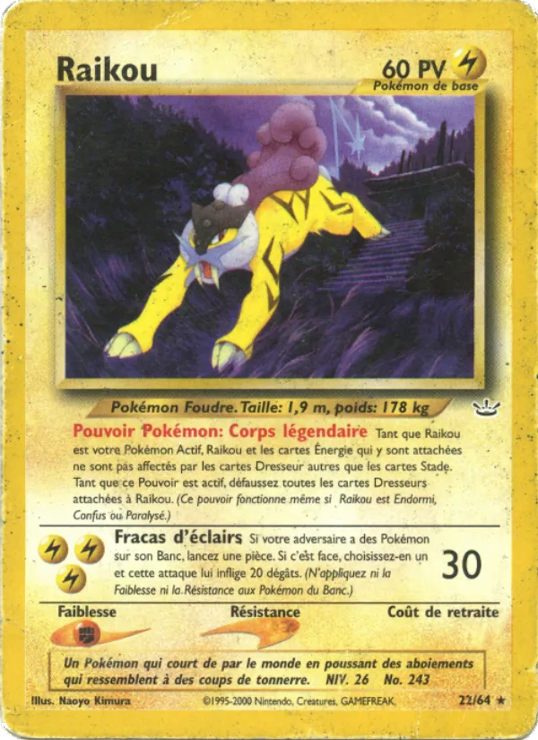 Carte Raikou 22/64 – Neo Revelation