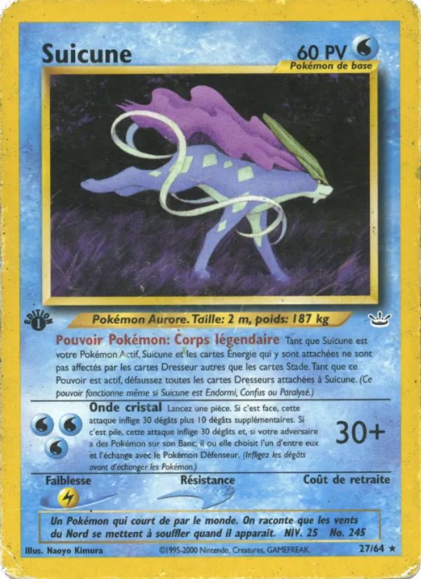 Carte Suicune 27/64 – Neo Revelation