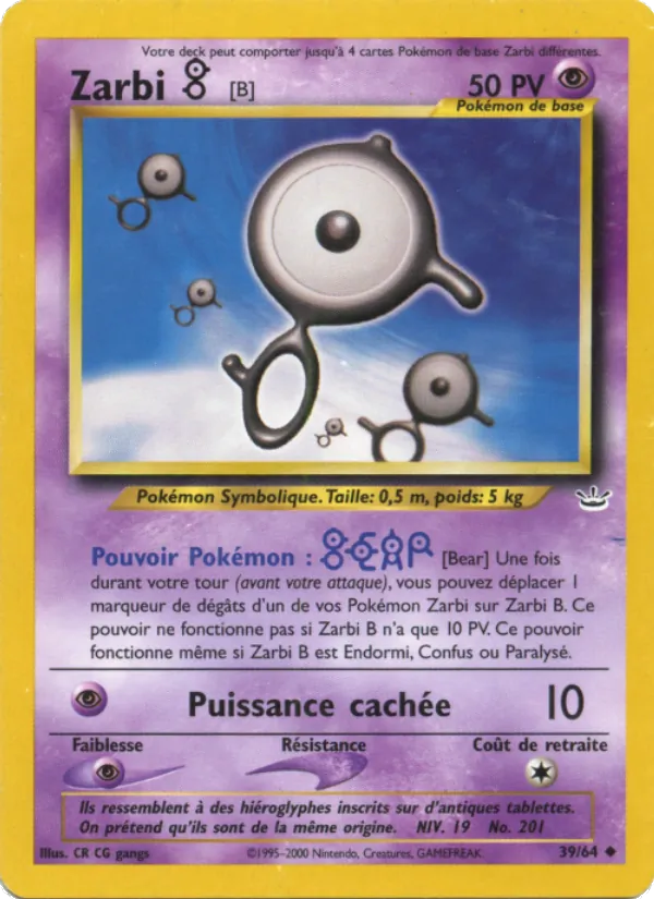 Carte Zarbi B 39/64 – Neo Revelation