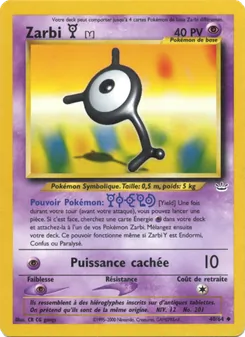Carte Zarbi Y 40/64 – Neo Revelation