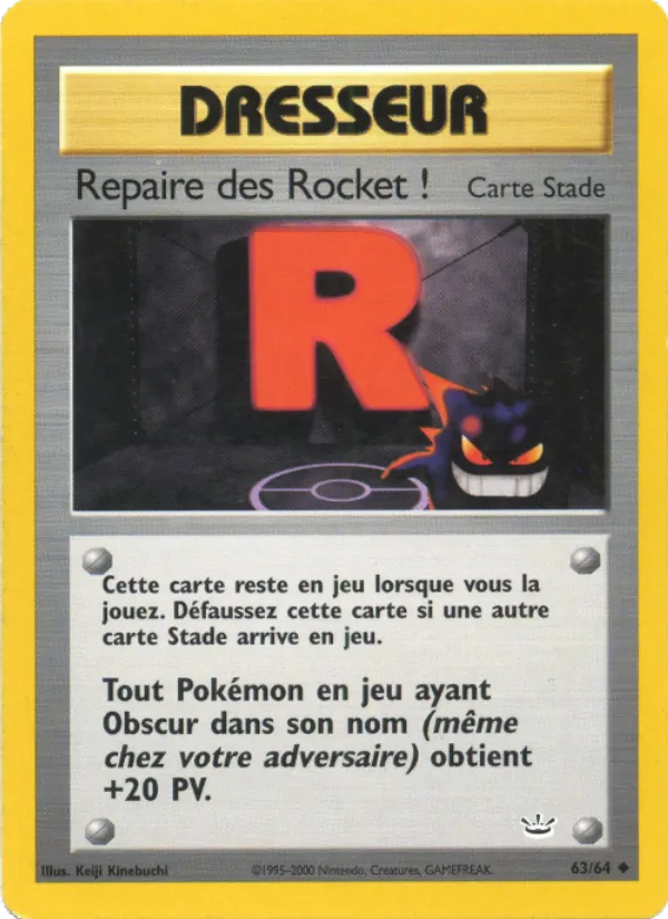 Carte Repaire des Rocket ! 63/64 – Neo Revelation
