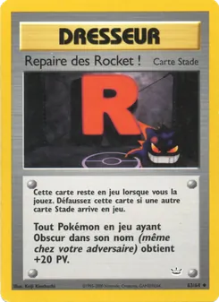 Carte Repaire des Rocket ! 63/64 – Neo Revelation