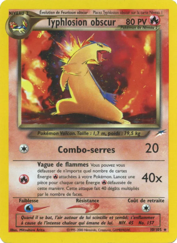 Carte Typhlosion obscur 10/105 – Neo Destiny