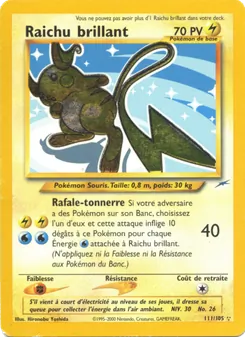 Carte Raichu brillant 111/105 – Neo Destiny