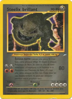 Carte Steelix brillant 112/105 – Neo Destiny