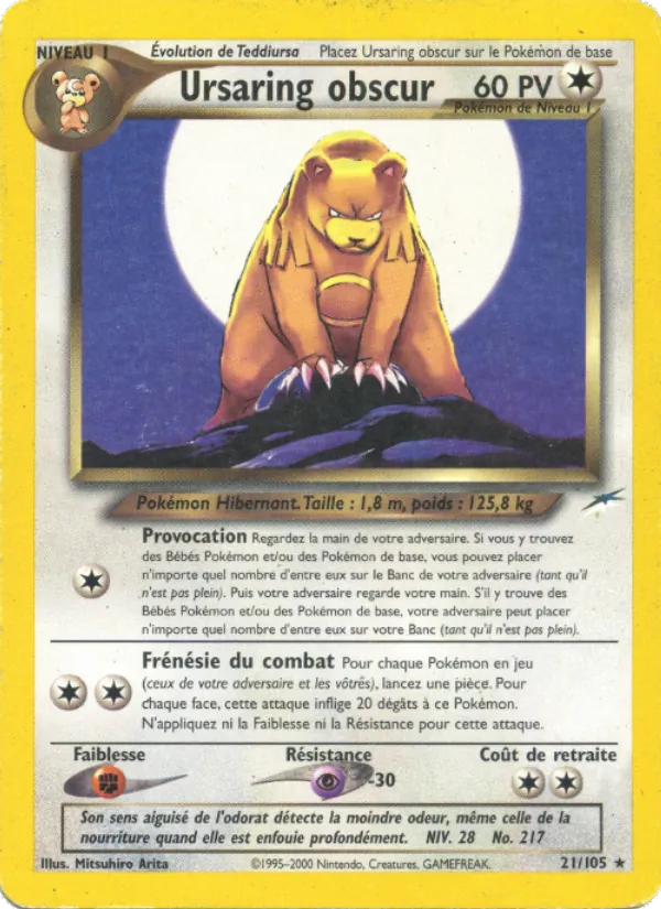 Carte Ursaring obscur 21/105 – Neo Destiny